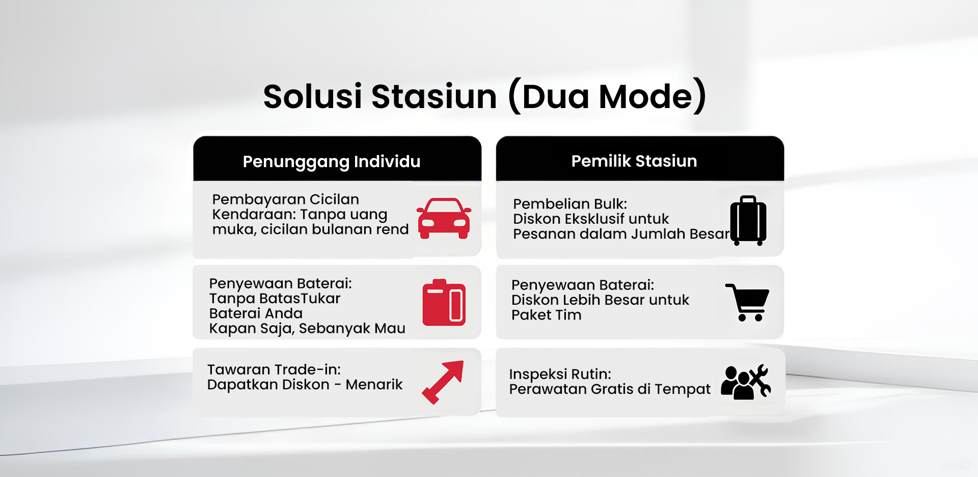 Solusi stasiun (dua mode)